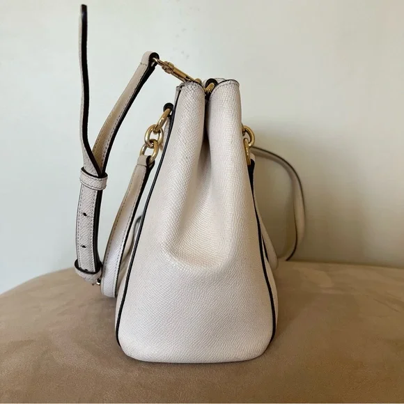 COACH NEW YORK Crossbody and Shoulder Bag with Gold Hardware- Cream Color - Picture 4 of 9